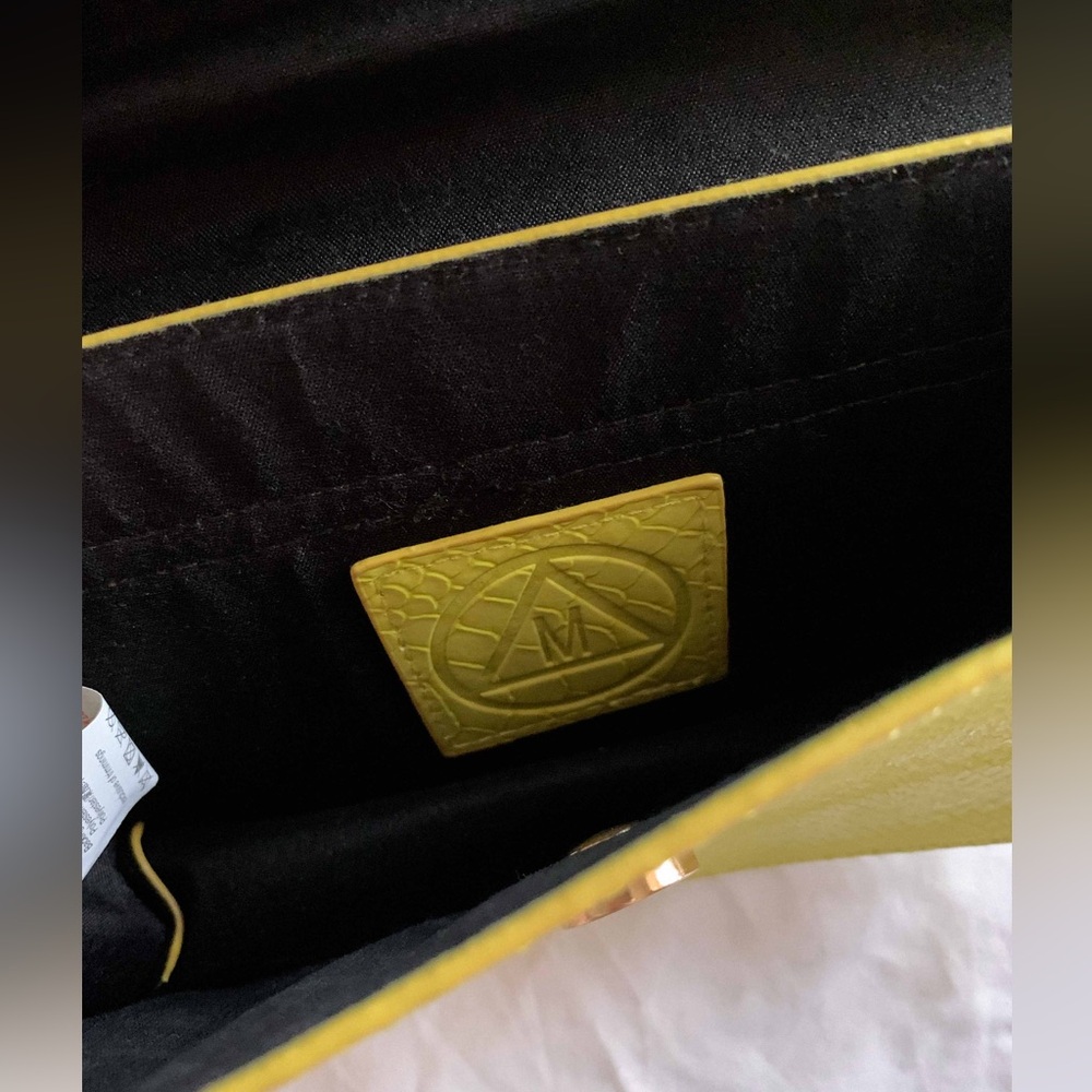 Missguided Neon Yellow Python Handbag - image 6